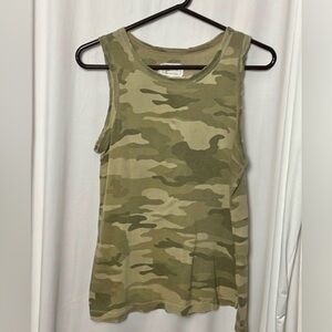 Current/Elliott Green Camo The Muscle Tank Size 0